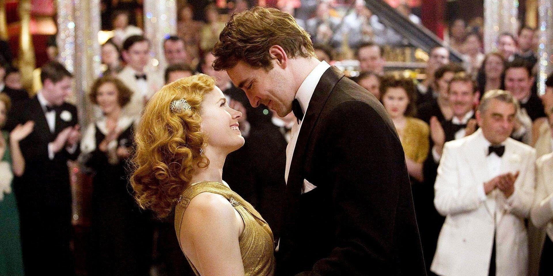 A still from Miss Pettigrew Lives for a Day, featuring Amy Adams and Lee Pace
