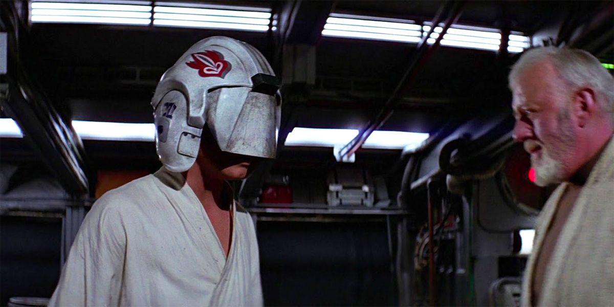 Luke's (Mark Hamill) blind Jedi training in Star Wars: A New Hope