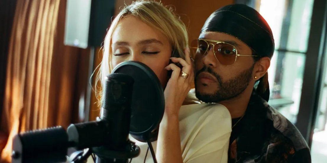 Lily-Rose Depp and Abel Tesfaye in The Idol