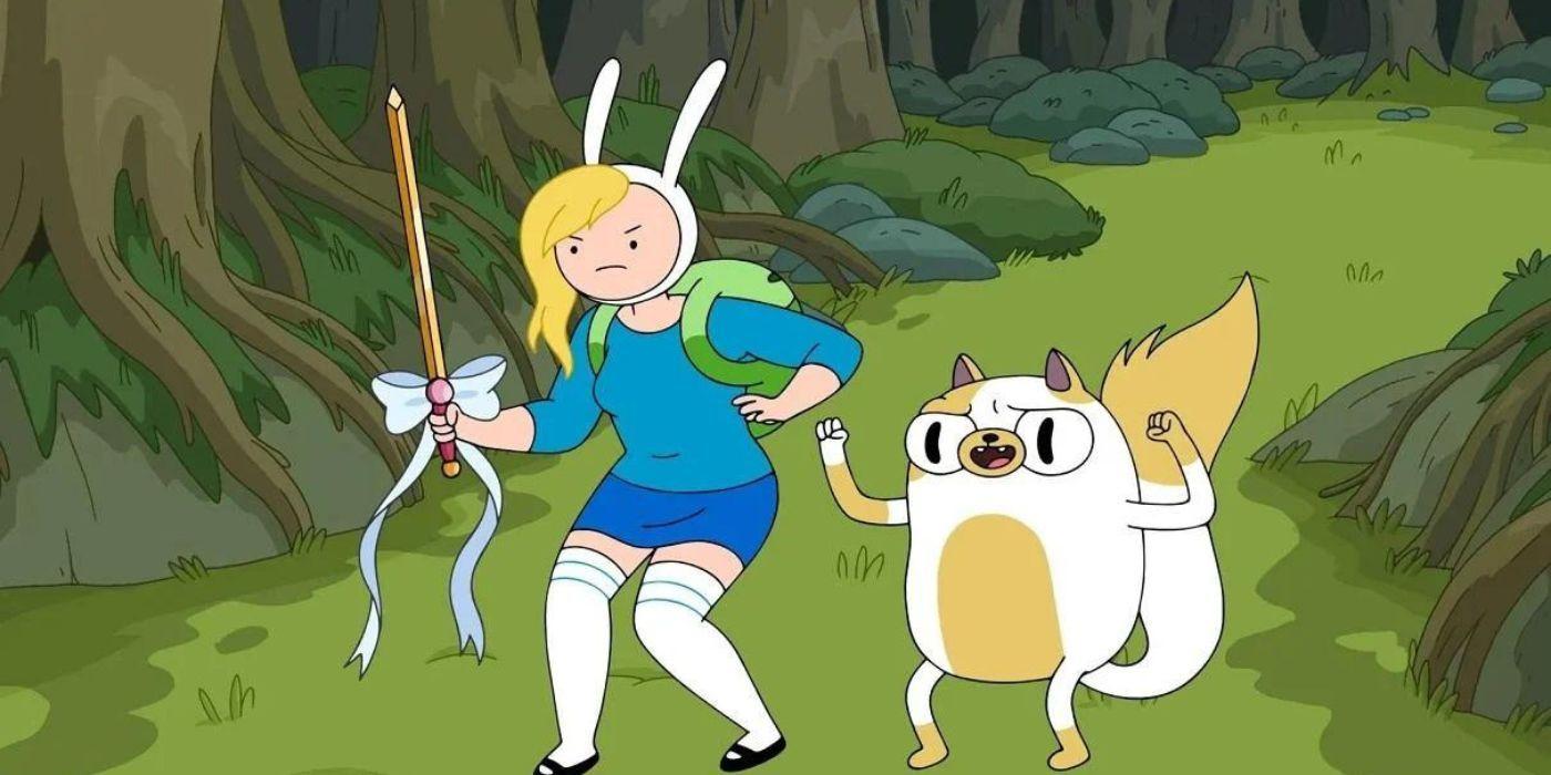 Fionna and Cake in their Adventure Time spin-off series 