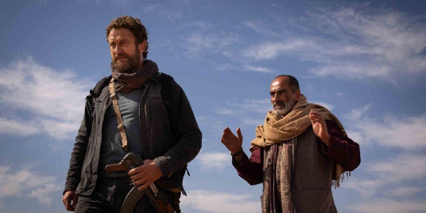 Gerard Butler and Navid Negahban in a scene from Kandahar