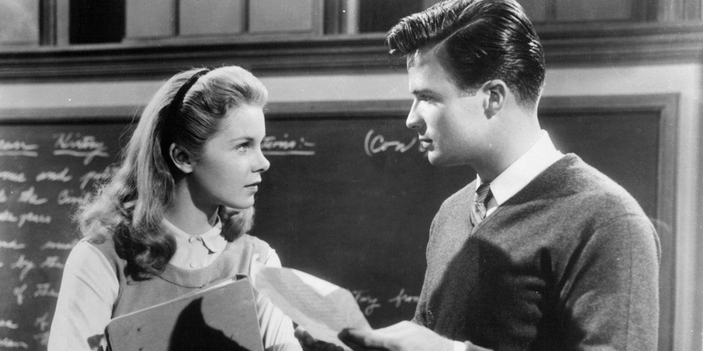 Diane Varsi and Barry Coe in Peyton Place