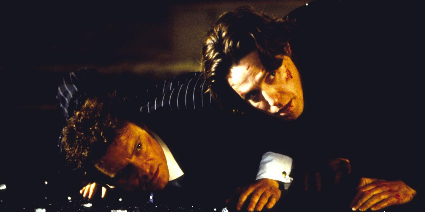 Colin Firth and Hugh Grant fight in Bridget Jones's Diary