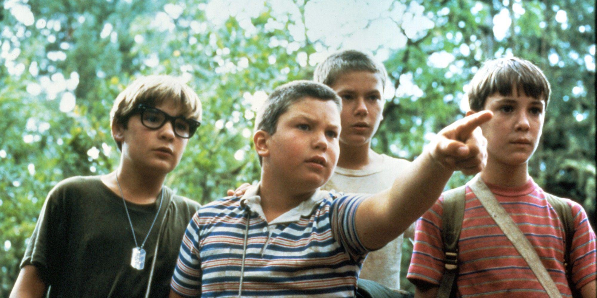 River Phoenix, Corey Feldman, Wil Wheaton, and Jerry O'Connell in 'Stand by Me'